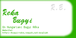 reka bugyi business card