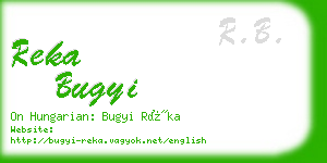 reka bugyi business card